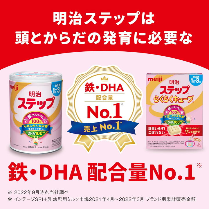 楽天市場】明治 ステップ らくらくキューブ 1,680g (28g×60袋) [1歳~3 