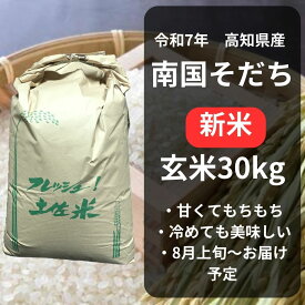 【予約販売・数量限定】高知県産 南国そだち 30kg｜2025年産の希少新米！甘くて冷めても美味しいブランド米 南国そだち なんごくそだち なんこくそだち 南国育ち 米 新米 2025 希少米 限定米 冷めても美味しい お米 甘みの強いお米 おにぎり お米 限定 ギフト用 予約販売