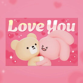 【PINK&VEN】LENTICULAR POSTCARD LOVE YOU