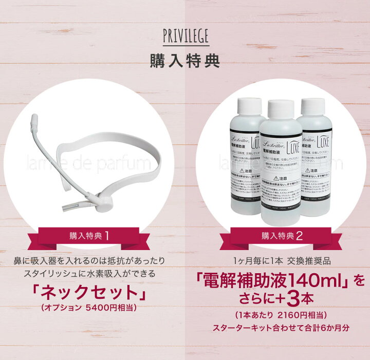 楽天市場】【レビュー投稿で延長保証】 水素吸入器 ラブリエ リュクス 