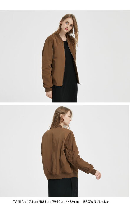 楽天市場 アウター ブルゾン 中綿 Ma 1 撥水 内ポケット付き レディース 中綿入り 防寒 厚手 冬 暖かい Ma1 可愛い ショート丈 ミリタリージャケット 大きいサイズ エムエーワン Sale Outer Lecielclair ルシェルクレール Le Ciel Clair