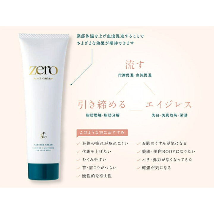 楽天市場】【送料無料】 zero FLUX CREAM スキンケア 150g クリーム 