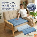 洗える ソファパッド ひんやりボリュームソファパッド 2人掛用 50×100cm 接触冷感 ごろ寝マット ソファーカバー ソファーパッド シートクッション 長座布団 ソファー用クッション 座面カバー ソファーマット ソファー へたり 復活