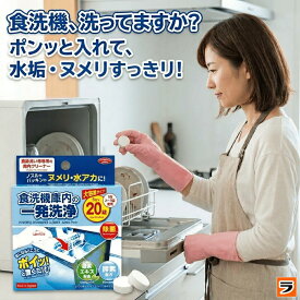 【15日限定クーポンも！】食洗機クリーナー 食洗機庫内の一発洗浄 大容量タイプ 20錠入り 置き型 ビルトインタイプ対応 タブレット 食洗機の掃除やお手入れに 食洗機庫内クリーナー 除菌 ニオイ ぬめり 水垢 食洗機庫内洗剤 食洗機洗浄剤 食洗機 庫内洗浄剤