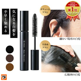 プロシア 馬油ヘアマスカラ 日本製 白髪染め ジアミンフリー ノンジアミン 白髪かくし ノンシリコン 髪 部分染め マスカラ 頭頂部 分け目 染め残し 生え際 部分 白髪隠し 白髪カバー 切れ毛 アホ毛 ヘアカラー