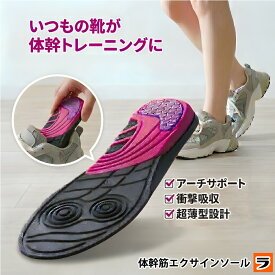 【20日限定クーポンも！】ダイエットインソール 中敷き 体幹筋エクサインソール ツインボール S/M/L レディース 極薄 体幹トレーニング 履くだけ ダイエット ウォーキング 衝撃吸収 アーチサポート 下半身ダイエット インソール O脚 インソールダイエット