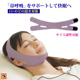 口呼吸防止 ベルト 薄型ナイトサイレンサー 男女兼用 就寝時 静か 口が開く 鼻呼吸 安眠 サポーター 乾燥対策 喉 ナイトサポーター イビキ防止 軽減 いびきサポーター フェイスサポーター いびき対策 顎固定サポーター