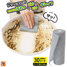 油汚れシート タワシート 研磨剤不使用 スクラブシート 使い捨てクロス 掃除用シート 水回り レンジ回り お掃除シート キッチンクロス シートたわし キッチン掃除 油汚れ落とし シンク用クロス コンロ掃除【定形外出荷】