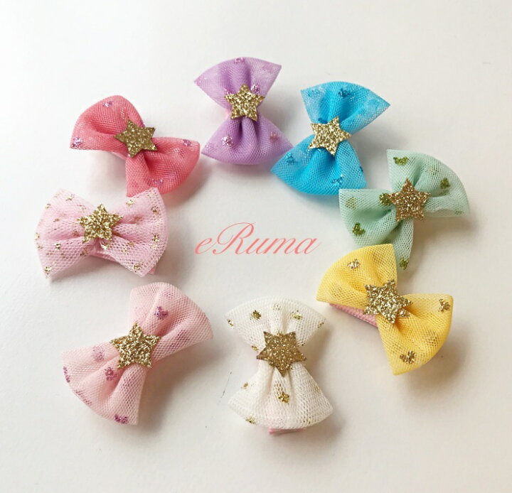 楽天市場】【大人気 日本製】チュールリボン ヘアクリップ リボン  