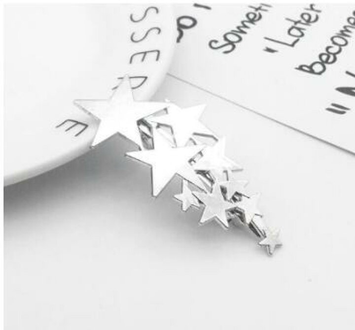 楽天市場 Newアイテム 簡単に可愛いまとめ髪出来ちゃう星バレッタ かっこいいヘアピン 流れ星 エレガント 星 ヘアアクセサリー プレゼント 大人可愛い 星ヘアゴム スターヘアピン メタルゴム メタルヘアゴム ゴールド シルバー メタル 星 ギフト プレゼント