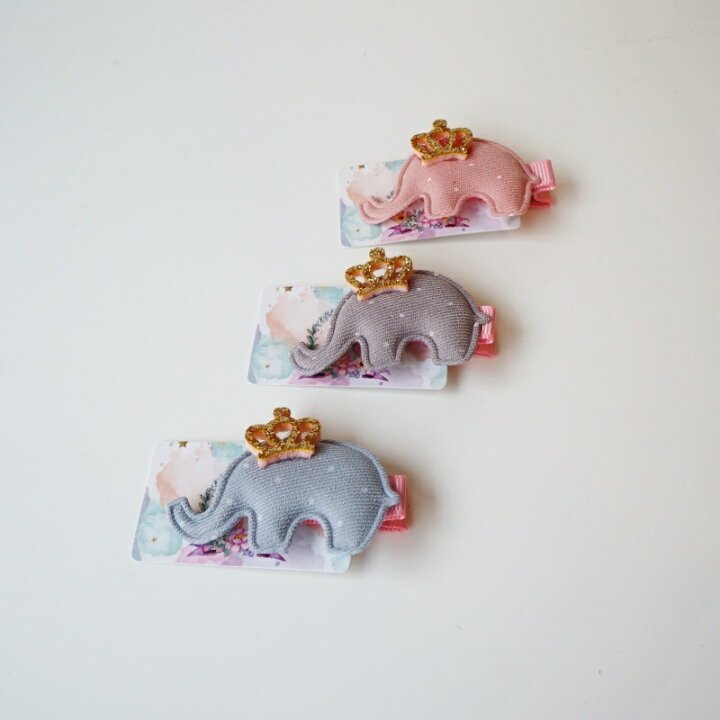 楽天市場】【可愛い】ベビー＆キッズ クラウン ぞうさん ヘアクリップ  