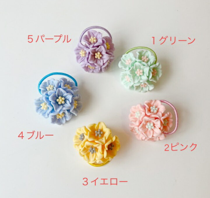 楽天市場 メール便 Baby Kids5color フラワーヘアゴム お花ゴム エレガント 花 ヘアアクセサリー 花ゴム プレゼント子供ヘアゴム かわいいヘアゴム 大人ファッション ピンク グリーン 結びやすい 珍しい デザイン プレゼント アクセサリー ル フルーヴ