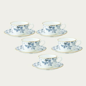 ノリタケ ブルーソレンティーノ カップ&ソーサーセット(5客) 送料無料 ブランド 洋食器 高級 おしゃれ かわいい 豪華 モダン 人気 おすすめ 結婚 引き出物 ギフト