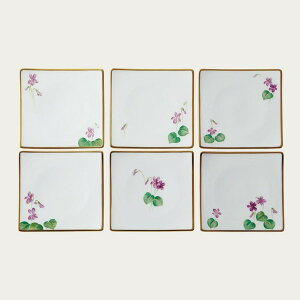 ノリタケ 【受注生産・納期最長5ヶ月】すみれ 15cm菓子皿揃(6枚)(絵変り) 送料無料 ブランド 洋食器 高級 おしゃれ かわいい 豪華 モダン 人気 おすすめ 結婚 引き出物 ギフト