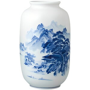 弥左ヱ門 7寸夏目花瓶 山水 木箱入 送料無料 ブランド 洋食器 高級 おしゃれ かわいい 豪華 モダン 人気 おすすめ 結婚 引き出物 ギフト