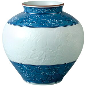 弥左ヱ門 7寸明型花瓶 唐草牡丹彫 木箱入 送料無料 ブランド 洋食器 高級 おしゃれ かわいい 豪華 モダン 人気 おすすめ 結婚 引き出物 ギフト