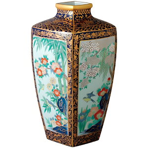 弥左ヱ門 10寸角瓶 金彩花鳥図 木箱入 送料無料 ブランド 洋食器 高級 おしゃれ かわいい 豪華 モダン 人気 おすすめ 結婚 引き出物 ギフト