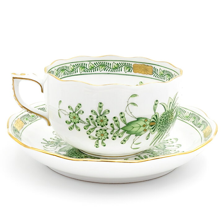 楽天市場】ヘレンド Herend インドの華 グリーン ティーカップ 