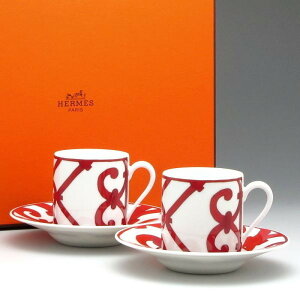 エルメス HERMES ガダルキヴィール コーヒーカップ&ソーサー ペア 100cc ブランド箱入り 送料無料 ブランド 洋食器 高級 おしゃれ かわいい 豪華 モダン 人気 おすすめ 結婚 引き出物 ギフト