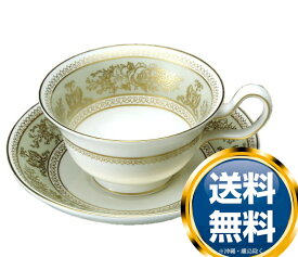 ウェッジウッド WEDGWOOD コロンビア セージ グリーン ティーカップ＆ソーサー ピオニー 送料無料 ブランド 洋食器 高級 おしゃれ 品がある 豪華 かわいい モダン 話題 人気 おすすめ 引き出物 ウェディングギフト ブライダルギフト