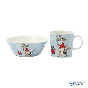アラビア (ARABIA) ムーミン フィリフヨンカ 2ピースセット グレー(ブルーグレー) 食器 北欧 キャラクター 食器セット お祝い 結婚祝い 出産内祝い 出産祝い 結婚内祝い プレゼント ブランド