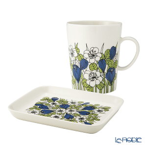 アラビア (ARABIA)クロッカス 2点セット マグカップ&プレート グリーン 食器 北欧 食器セット お祝い 結婚祝い 出産内祝い 出産祝い 結婚内祝い プレゼント ブランド