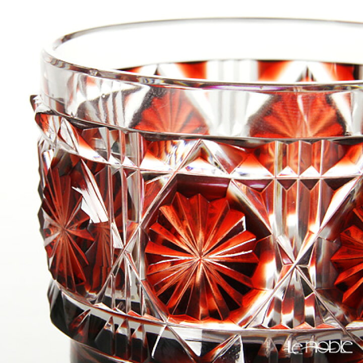 楽天市場】復元薩摩切子 猪口A／1103 八角籠目 銅赤 /// 日本酒 お猪口  