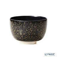 京焼・清水焼 抹茶碗(小茶碗) T00142 黒地金彩桜詰 和食器 日本製