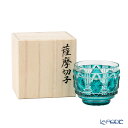 【48h限定 P10倍】復元薩摩切子 猪口A／1105 八角籠目 緑 /// グラス 薩摩びーどろ工芸 おちょこ お猪口 日本酒 クリ…