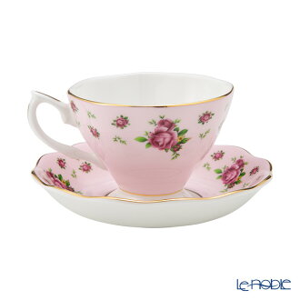 皇家·艾伯特新乡村玫瑰(粉红)复古茶杯&盘子