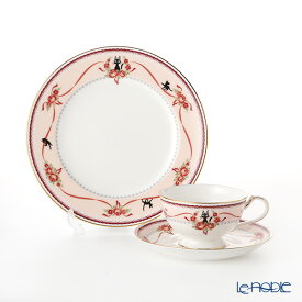 【P10倍・クーポン】ノリタケ 魔女の宅急便 ピンク(H-612L) トリオ セット 21cmプレート(MJ97211)＆ ティー・コーヒー碗皿(MJ97221) Noritake ジブリ 食器セット お祝い 結婚祝い 出産内祝い 出産祝い 結婚内祝い プレゼント ブランド