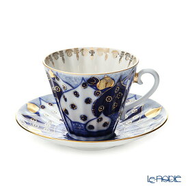 【P10倍・クーポン】ロシア食器 インペリアル・ポーセリン ロシアンドームズ ティーカップ＆ソーサー 250ml (ラジアル) /// カップアンドソーサー おしゃれ ブランド 高級 ブルー 青 imperial porcelain 紅茶カップ // ギフト プレゼント 贈り物 誕生日 結婚祝い 還暦祝い