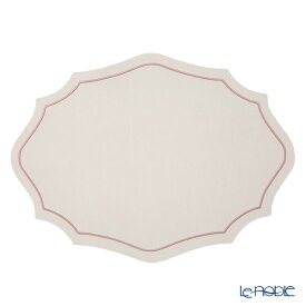 トルコ雑貨 アルテペレ カーリー プレースマット／ランチョンマット デニム調 ホワイト／ピンク 35×48cm PVC加工合皮製 撥水加工 キッチン 用品 調理