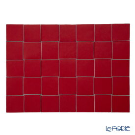 トルコ雑貨 アルテペレ 長方形 プレースマット／ランチョンマット ゴールド／レッド 31.5×44cm PVC加工合皮製 撥水加工 キッチン 用品 調理