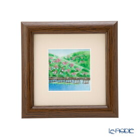 京七宝額(アートSHIPPO) 京都 嵐山渡月橋 額17×17cm オーク※額縁のデザインや色が入荷時期により多少異なる場合があります。※ 七宝焼き 京都