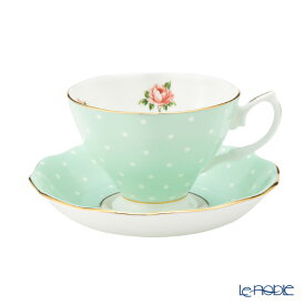 ロイヤル・アルバート ポルカローズ ヴィンテージ ティーカップ＆ソーサー【あす楽】 ロイヤルアルバート Royal Albert プレゼント おしゃれ かわいい 食器 ブランド 結婚祝い 内祝い 出産内祝い 出産祝い 結婚内祝い