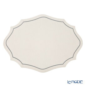 トルコ雑貨 アルテペレ カーリー プレースマット／ランチョンマット デニム調 ホワイト／シルバー 35×48cm PVC加工合皮製 撥水加工 キッチン 用品 調理