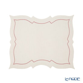 トルコ雑貨 アルテペレ バタフライ プレースマット／ランチョンマット デニム調 ホワイト／ピンク 38cm PVC加工合皮製 撥水加工 キッチン 用品 調理