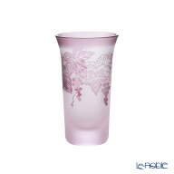 【P10倍・クーポン】太武朗工房／タブロー 彫刻硝子 夢柄子 ぶどう紋 一口ビールグラス ピンク／パープル…