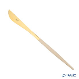 【48h限定 P10倍】クチポール ゴア GOA アイボリー／ゴールド テーブルナイフ 22cm マット仕上げ クチポール Cutipol カトラリー ゴア GOA アイボリー ゴールド