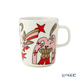 マリメッコ(marimekko) Aureate Glow オリエート グロー／金色の輝き マグカップ 250ml ライトピンク×レッド NEW YEAR 2025 074166-389／25SS 北欧 マリメッコ marimekko 食器