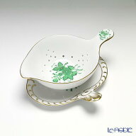 ヘレンド (HEREND) アポニーグリーン 02452／02451 ティーストレーナー／トレイ /// 茶こし 紅茶 花柄 お…