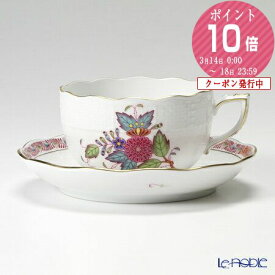 ヘレンド (HEREND) アポニーフラワー 00724-0-00／724 ティーカップ＆ソーサー 200ml /// カップアンドソーサー かわいい おしゃれ ブランド 高級 食器 磁器 花柄 herend 紅茶カップ クラシック // ギフト プレゼント 贈り物 誕生日 結婚祝い 出産祝い 還暦祝い