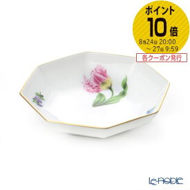 【P10倍・クーポン】ヘレンド(HEREND) キティ KY-2 ピンク 小皿／豆皿(オクタゴナル) 11cm 04307-1-00 /// プレート お皿 皿 変形皿 花柄 おしゃれ かわいい 食器 高級 ブランド // ギフト プレゼント 贈り物 結婚祝い 引き出物 お祝い 内祝い