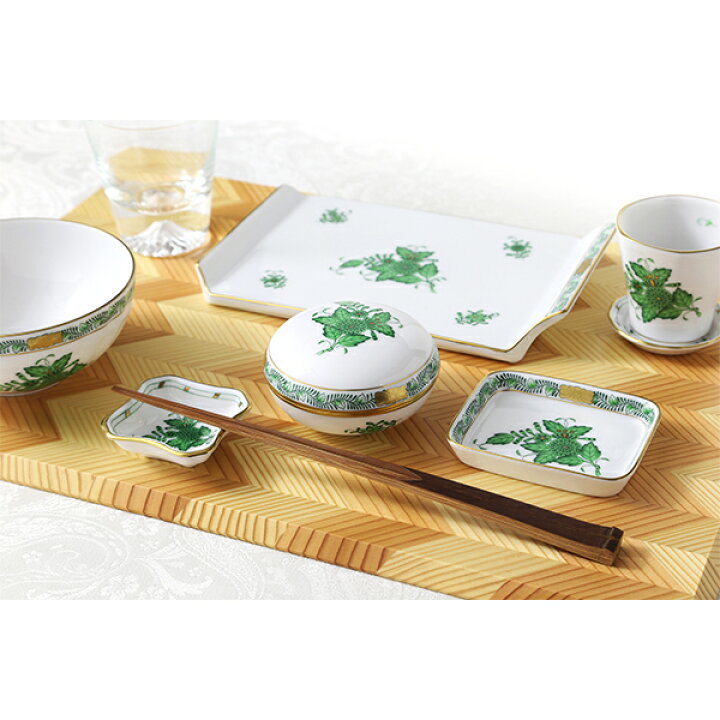 楽天市場】ヘレンド(HEREND) アポニーグリーン AV ボウル 12cm 01371-0 