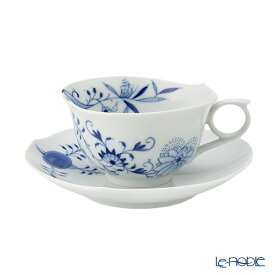 【P10倍・クーポン】マイセン (Meissen) ブルーオニオン スタイル 801001／28633 ティーカップ＆ソーサー 170ml /// カップアンドソーサー おしゃれ ブランド 高級 ドイツ 洋食器 磁器 紅茶カップ // ギフト プレゼント 贈り物 誕生日 結婚祝い 出産祝い 還暦祝い 退職祝い
