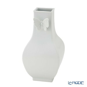 【P10倍・クーポン】マイセン (Meissen)バタフライ ベース (花瓶)L スクエア 25.5cm 000001/50909 MEISSEN フラワーベース おしゃれ ギフト