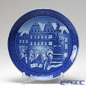 ロイヤルコペンハーゲン (Royal Copenhagen) イヤープレート 2009年/平成21年 「Christmas at Amagertorv」 北欧 クリスマスプレート 記念品