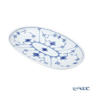 ロイヤルコペンハーゲン (Royal Copenhagen) ブルー フルーテッド プレイン オーバルディッシュ 23.5×15…