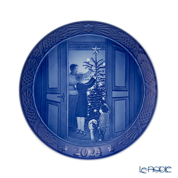 【ポイント10倍】ロイヤルコペンハーゲン(RoyalCopenhagen)イヤープレート18cm2024年/令和6年「CHRISTMASANTICIPATION楽しみなクリスマス」北欧クリスマスプレート記念品